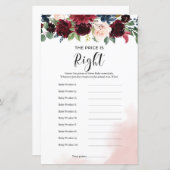 赤面ブルゴーニュ海軍フローラ価格は正しいゲーム (正面/裏面)