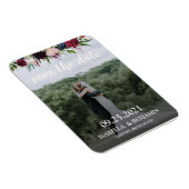 赤面ブルゴーニュ海軍ブルーフローラエレガント写真救 マグネット (右側)