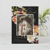 赤面ブルゴーニュ濃厚ムーディフラワー卒業 案内状 (スタンド正面)