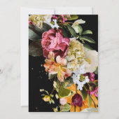 赤面ブルゴーニュ濃厚ムーディフラワー卒業 案内状 (裏面)