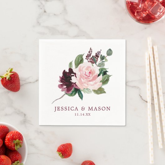 赤面ブルゴーニュ結婚ーズナプキンカクテルナプキン スタンダードカクテルナプキン (インサイチュ)