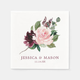 赤面ブルゴーニュ結婚ーズナプキンカクテルナプキン スタンダードカクテルナプキン