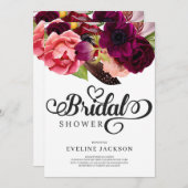 赤面ブルゴーニュ&モロンフローラブライダルアイビテーション 招待状 (正面/裏面)