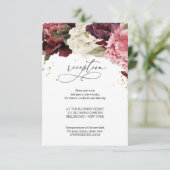 赤面ブルゴーニュmauveバラ花牡丹披露宴 エンクロージャーカード (スタンド正面)