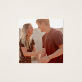 赤面ブルゴーニュQRコードフォトウェディングRSVPカード (裏面)