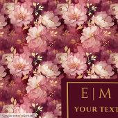 赤面ブルスタイリッシュグンディ金ゴールドカスタムボホフローラ フリースブランケット