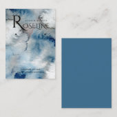 赤面ブルーウォーターカラーロゴイヤリングディスプレイ 名刺 (正面/裏面)