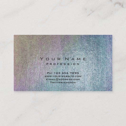 赤面ブルーデニム絵を描ラッシュメイクアップ目グリッター 名刺 (裏面)