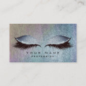 赤面ブルーデニム絵を描ラッシュメイクアップ目グリッター 名刺 (正面)