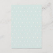 赤面ブルーハートレインボーブック赤ちゃんシャワー エンクロージャーカード (裏面)