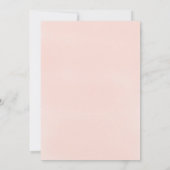 赤面ブルーバラウォーターカラーフローラブライダルブランチ 招待状 (裏面)