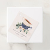 赤面ブルーフローラスタックティーカップ任意の年齢誕生日 フェイバータグ (インサイチュ)