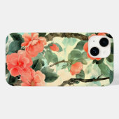 赤面ブロッサムカメリアガーデンウォーターカラー Case-Mate iPhoneケース (裏面 (横))