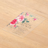 赤面ブロッサムブライダルシャワー招待 アクリル招待状 (レイダウン)