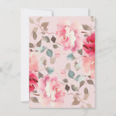 赤面ブロッサムベビーシャワー招待状 招待状 (裏面)