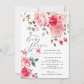 赤面ブロッサムベビーシャワー招待状 招待状 (正面)