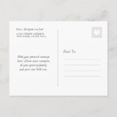 赤面ブーケ誕生のお知らせ 案内ポストカード (裏面)