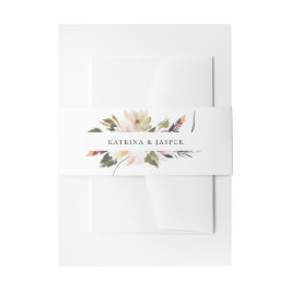 赤面プラムフローラブーケ 招待状ベリーバンド