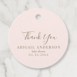 赤面プリンセスベビーシャワー フェイバータグ