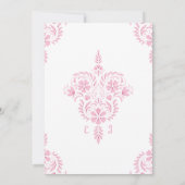 赤面ヘイルーム結婚式招待状 招待状 (裏面)