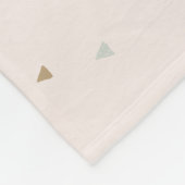 赤面ベアバルーンモノグラムガーリーベビーマイルストーン フリースブランケット (角)