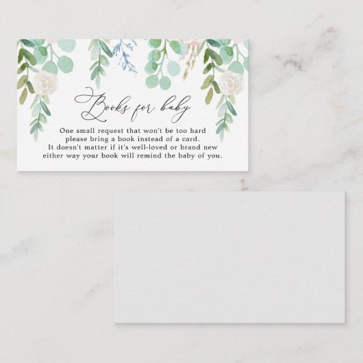 赤面ベビーシャワーカード用ベビーガーデンブック エンクロージャーカード (正面/裏面)