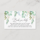 赤面ベビーシャワーカード用ベビーガーデンブック エンクロージャーカード (正面)