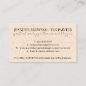 赤面ベージュスピリチュアルヨガマンダラ 名刺 (裏面)