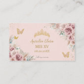 赤面ベージュフローラパンパスキンセアニラ披露宴 エンクロージャーカード (裏面)