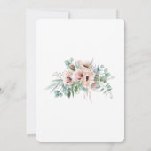 赤面ベージュボホポピーと緑結婚の木 招待状 (裏面)