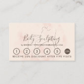 赤面ベージュ体彫刻コンタリングスパ 名刺 (正面)