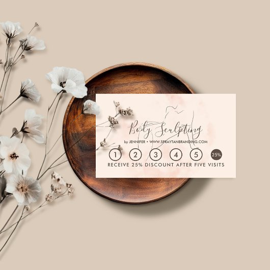 赤面ベージュ体彫刻コンタリングスパ 名刺