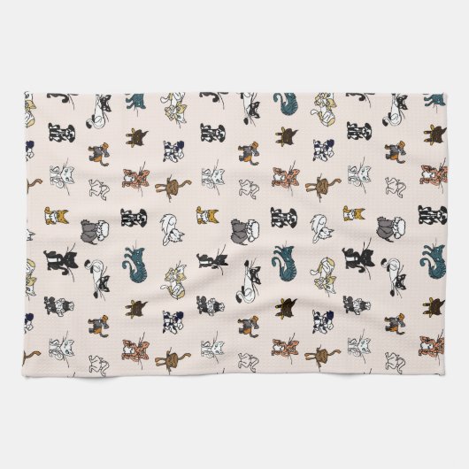 赤面ペット キッチンタオル (横)