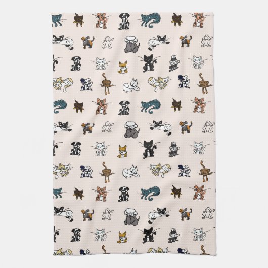 赤面ペット キッチンタオル (縦)