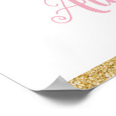 赤面ホットエアバルーン《キリスト教》洗礼式や命名式バプテスムウェルカム ポスター (角)