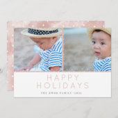 赤面ホリデーTidingsフォトカード シーズンカード (正面/裏面)