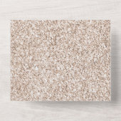 赤面ホワイトシルバーグラムグリッターハート オールインワン招待状 (裏面)