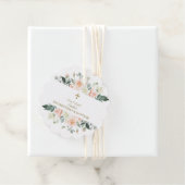 赤面ホワイトフラワーズ金ゴールドガール1st誕生日バプテスマ フェイバータグ (インサイチュ)