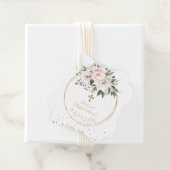 赤面ホワイトフラワーズ開花金ゴールドクロスバプテスマ フェイバータグ (インサイチュ)