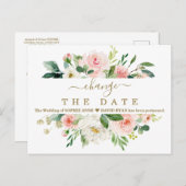 赤面ホワイトフローラ結婚の延期された新しい計画 ポストカード (正面/裏面)