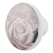 赤面ホワイトローズグラムマモダンーブルシャビーシック セラミックノブ (右)