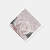 赤面ホワイトローズグラムマモダンーブルブライダルシャワー スタンダードカクテルナプキン (角)