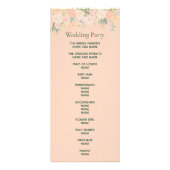 赤面ホワイト花模様結婚式 ラックカード (裏面)