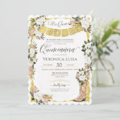 赤面ホワイト金ゴールドチャロフローラブートキンセアニェラ 招待状 (スタンド正面)
