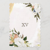 赤面ホワイト金ゴールドチャロフローラブートキンセアニェラ 招待状 (裏面)