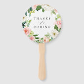 赤面ホワイト開花フローラ結婚リース ハンドファン (裏面)