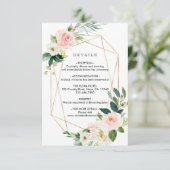 赤面ホワイト開花金ゴールドフレ結婚ームの詳細 エンクロージャーカード (スタンド正面)