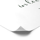 赤面ホワイト開花金ゴールド六角ウェルカム ポスター (角)