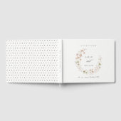 赤面ホワ素朴イトメドウフローラ結婚リース ゲストブック (全面)