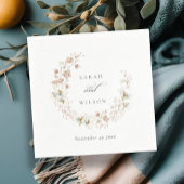 赤面ホワ素朴イトメドウフローラ結婚リース スタンダードカクテルナプキン